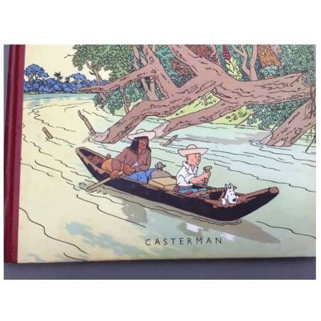 Tintin T6 - L'oreille cassée (B8,feuillage bleu) - C - (1953)
