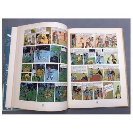 Tintin T6 - L'oreille cassée (B8,feuillage bleu) - C - (1953)