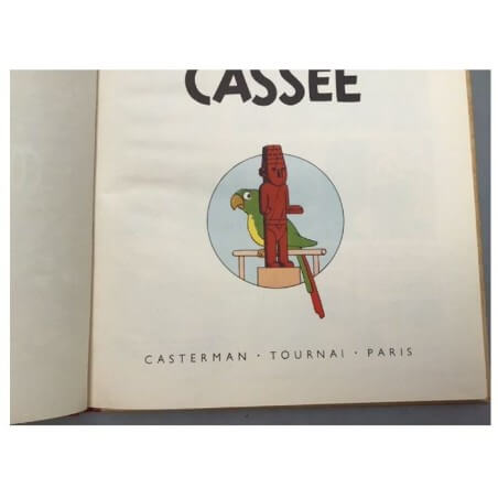 Tintin T6 - L'oreille cassée (B8,feuillage bleu) - C - (1953)