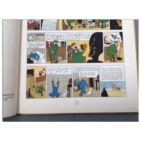 Tintin T6 - L'oreille cassée (B8,feuillage bleu) - C - (1953)