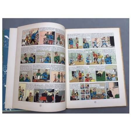 Tintin T6 - L'oreille cassée (B8,feuillage bleu) - C - (1953)
