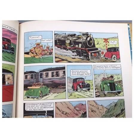 Tintin T6 - L'oreille cassée (B8,feuillage bleu) - C - (1953)