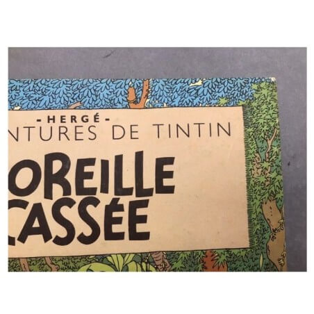 Tintin T6 - L'oreille cassée (B8,feuillage bleu) - C - (1953)