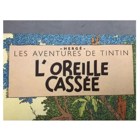 Tintin T6 - L'oreille cassée (B8,feuillage bleu) - C - (1953)