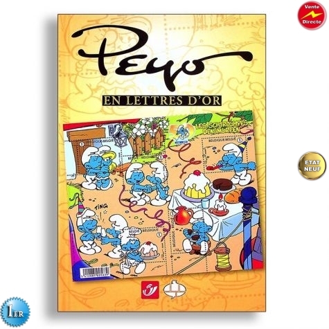 "peyo in gold letters" of peyo