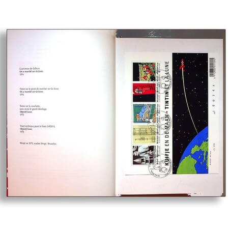 "5 stamps to the moon" of hergé