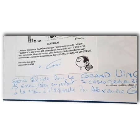 Gaston Lagaffe Tome 0 - Gaston - 'Grand Vingtième' - Série Spéciale n° 14/15ex