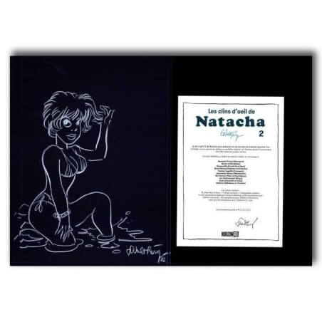Natacha - Portfolio Les clins d'oeil de Natacha N°2 + Dédicace Walthéry - Hardcover - EO - (2020)