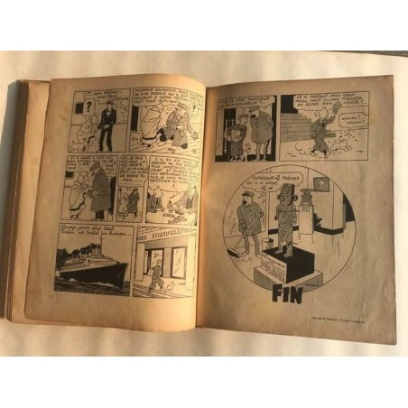 Tintin T6 - L'oreille cassée (A2) - C - N&B - EO - (1937)