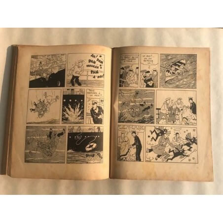 Tintin T6 - L'oreille cassée (A2) - C - N&B - EO - (1937)