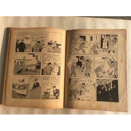 Tintin T6 - L'oreille cassée (A2) - C - N&B - EO - (1937)