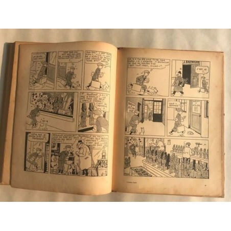 Tintin T6 - L'oreille cassée (A2) - C - N&B - EO - (1937)