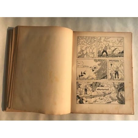 Tintin T6 - L'oreille cassée (A2) - C - N&B - EO - (1937)