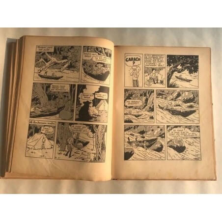 Tintin T6 - L'oreille cassée (A2) - C - N&B - EO - (1937)