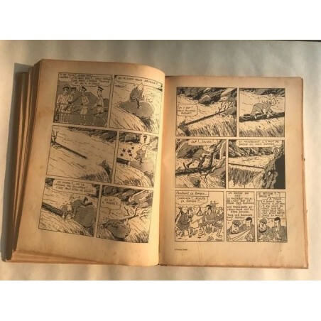 Tintin T6 - L'oreille cassée (A2) - C - N&B - EO - (1937)