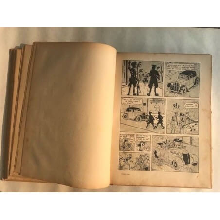 Tintin T6 - L'oreille cassée (A2) - C - N&B - EO - (1937)
