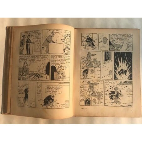 Tintin T6 - L'oreille cassée (A2) - C - N&B - EO - (1937)