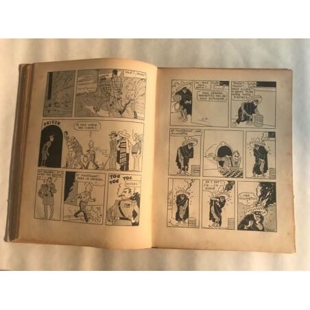 Tintin T6 - L'oreille cassée (A2) - C - N&B - EO - (1937)