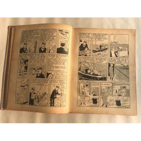 Tintin T6 - L'oreille cassée (A2) - C - N&B - EO - (1937)