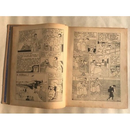 Tintin T6 - L'oreille cassée (A2) - C - N&B - EO - (1937)