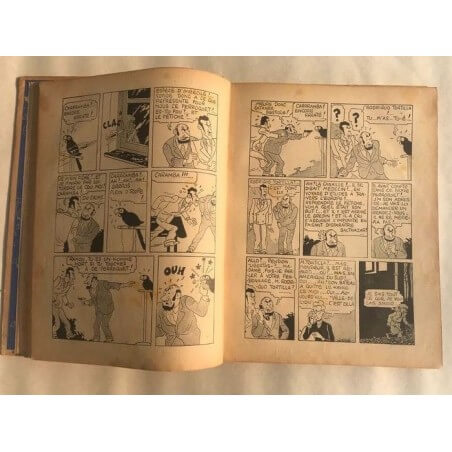 Tintin T6 - L'oreille cassée (A2) - C - N&B - EO - (1937)