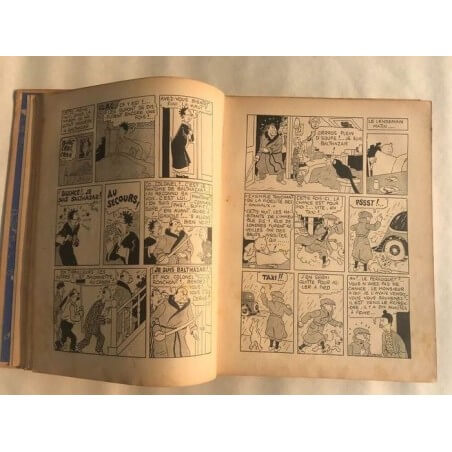 Tintin T6 - L'oreille cassée (A2) - C - N&B - EO - (1937)