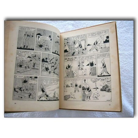 Tintin T7 - L´île noire (A5) - C - N&B - Réédition - (1938)