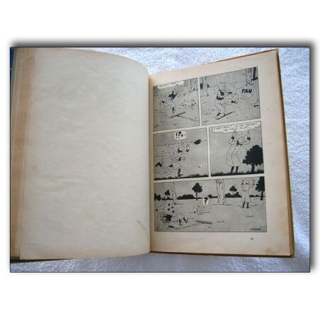 Tintin T7 - L´île noire (A5) - C - N&B - Réédition - (1938)