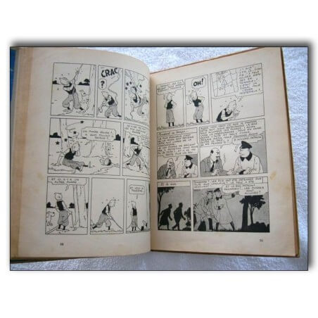 Tintin T7 - L´île noire (A5) - C - N&B - Réédition - (1938)