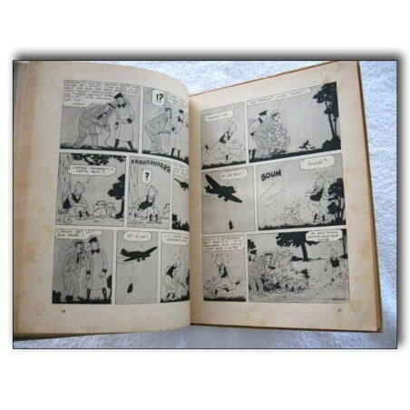 Tintin T7 - L´île noire (A5) - C - N&B - Réédition - (1938)