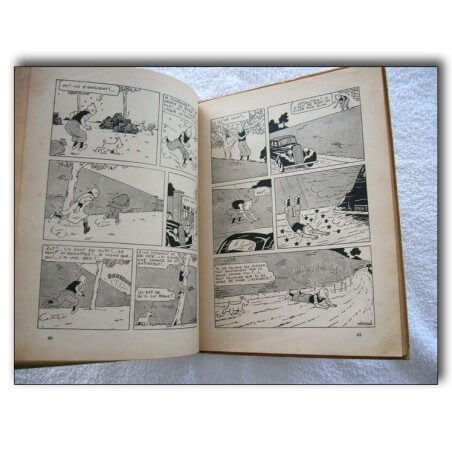 Tintin T7 - L´île noire (A5) - C - N&B - Réédition - (1938)