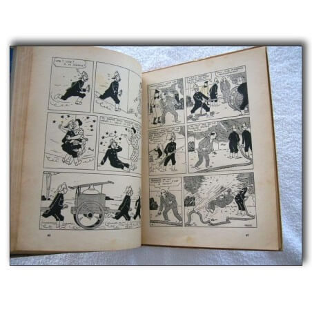 Tintin T7 - L´île noire (A5) - C - N&B - Réédition - (1938)