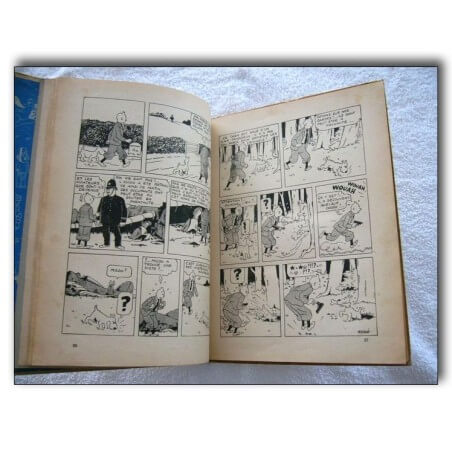 Tintin T7 - L´île noire (A5) - C - N&B - Réédition - (1938)