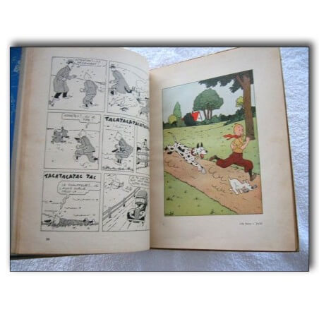 Tintin T7 - L´île noire (A5) - C - N&B - Réédition - (1938)