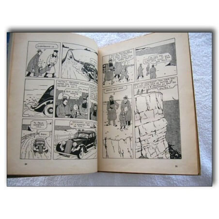 Tintin T7 - L´île noire (A5) - C - N&B - Réédition - (1938)