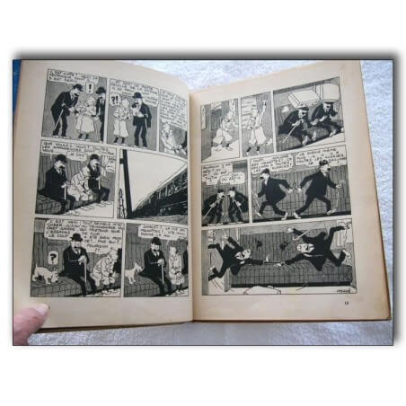 Tintin T7 - L´île noire (A5) - C - N&B - Réédition - (1938)