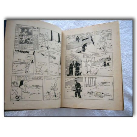 Tintin T7 - L´île noire (A5) - C - N&B - Réédition - (1938)