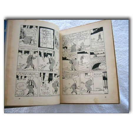 Tintin T7 - L´île noire (A5) - C - N&B - Réédition - (1938)