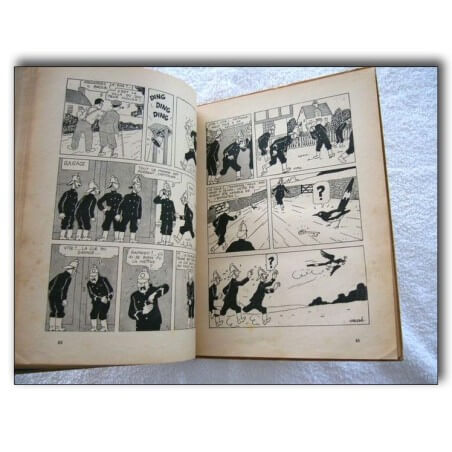 Tintin T7 - L´île noire (A5) - C - N&B - Réédition - (1938)