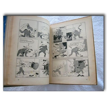Tintin T7 - L´île noire (A5) - C - N&B - Réédition - (1938)