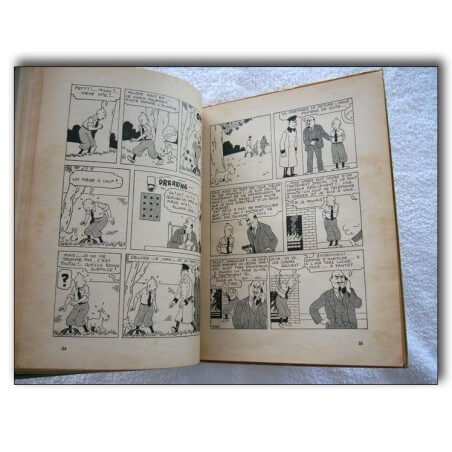 Tintin T7 - L´île noire (A5) - C - N&B - Réédition - (1938)