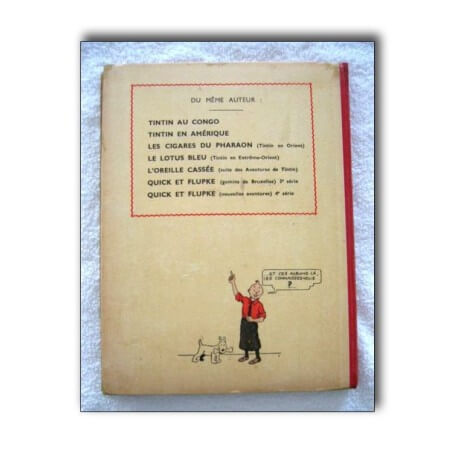 Tintin T7 - L´île noire (A5) - C - N&B - Réédition - (1938)
