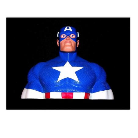 CAPTAIN AMERICA BUSTE Estatua ATTAKUS / BOMBYX Marvel