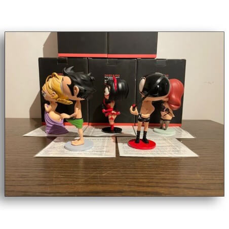 Getrocknete Mignons - 5 Figuren & Sie Ref FVP01A+B+C+D+E - Clara + Arthur + Cassandra + Sarah en Max - (2009/2011)