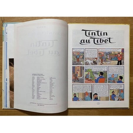 Tintin T20 - Tintin au Tibet (B42) - C + Avec dédicace de Hergé + photo - Réédition - (1975)