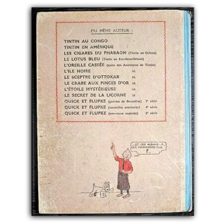 Tintin T7 - L'Ile Noire (A23 bis) - C - 1 Album - Reprint - 1944