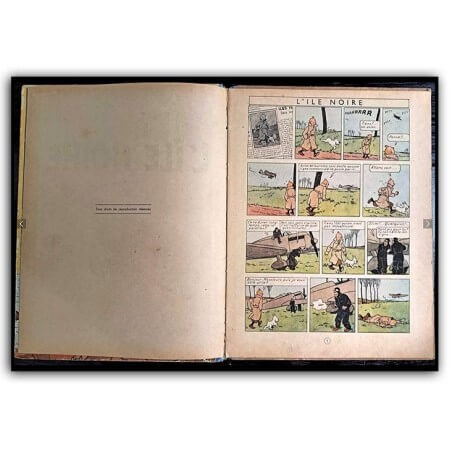 Tintin T7 - L'Ile Noire (A23 bis) - C - 1 Album - Reprint - 1944