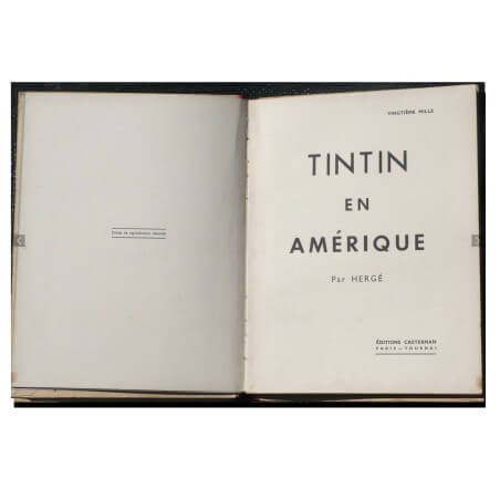 Tintin T3 - Tintin en Amérique N&B (A8) - C - 3e édition - 1 Album - 1939