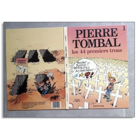 Pierre Tombal T.01 - Les 44 Premiers trous + suppléments + double dédicace - C + jaquette - TT  - 1986