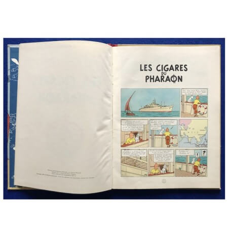 Tintin T.04 - Les cigares du Pharaon (B15 belge) - EO couleurs - C - 1955